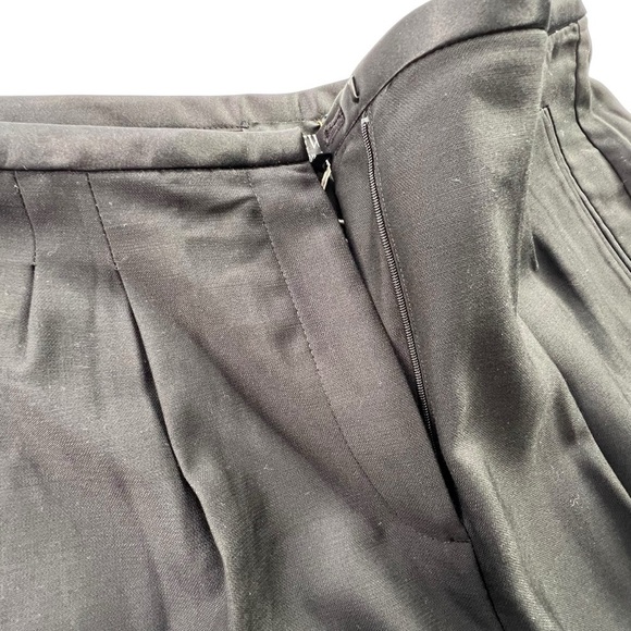 J.Crew Collection Pleated Wide-Leg Tuxedo Pant in Italian wool in Black Size 12 - Picture 7 of 10